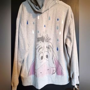 Disney Eeyore Zip Hoodie for Women Sz XXL Gray